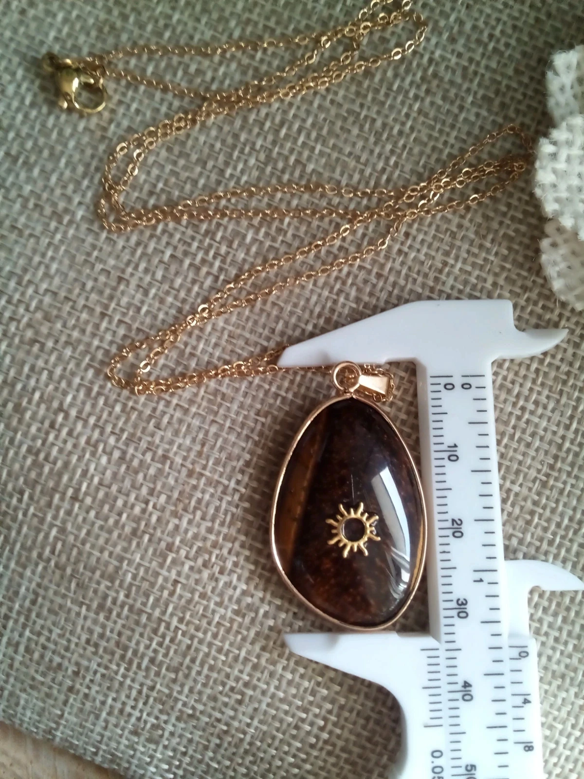 Collier réversible pierre oeil de tigre – photo 2